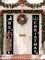 2 Pieces Welcome Christmas Banners Christmas Hanging Porch Sign(Black)72"L x 12"W